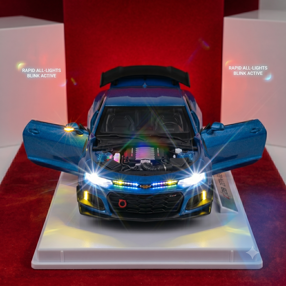 1:24 Chevrolet Camaro Z/28 Diecast Model – Metallic Blue
