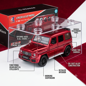 1:32 Mercedes-Benz G-Class (G-Klassa) Diecast Model – Metallic Red