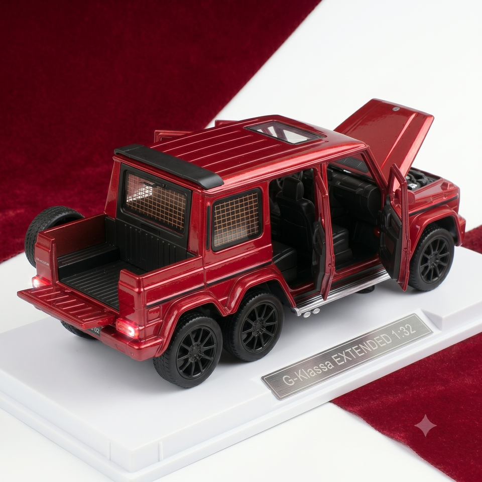 1:32 Mercedes-Benz G-Class (G-Klassa) Diecast Model – Metallic Red