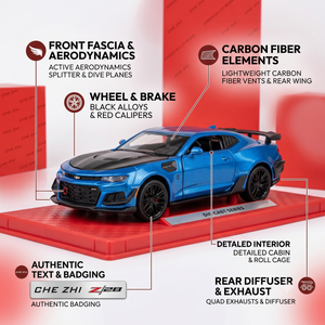1:24 Chevrolet Camaro Z/28 Diecast Model – Metallic Blue